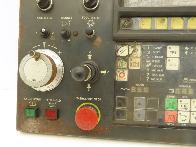 Mazak YZ20A Mazatrol CAM T-2 HMI Operator Control Panel With E-Stop & Key *Read