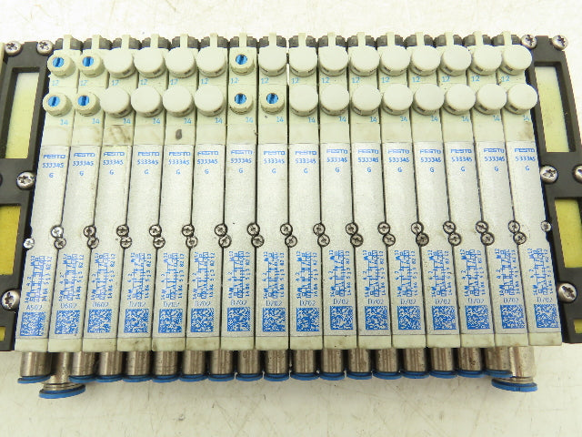 Festo VMPA1-FB-EMG-8 533345 Air Solenoid 16-Valve Manifold 24V w/CPX Modules