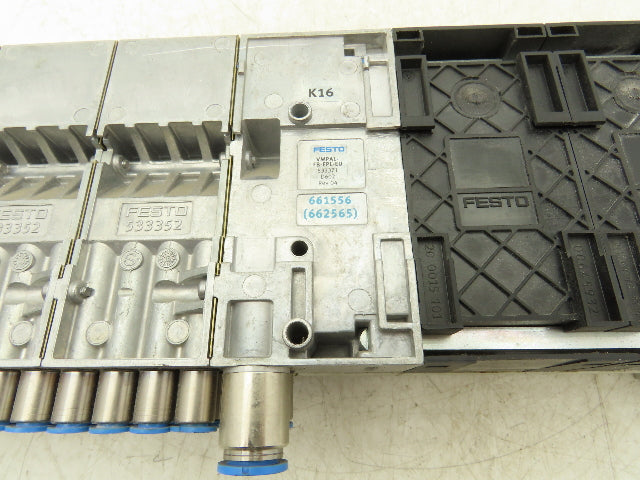Festo VMPA1-FB-EMG-8 533345 Air Solenoid 16-Valve Manifold 24V w/CPX Modules