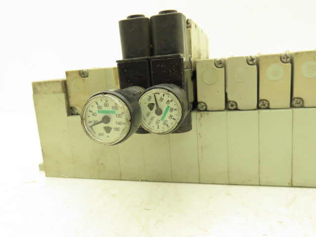 Numatics 239-1180 Pneumatic Solenoid Valve 16-Station Manifold 120psi 120V Coil