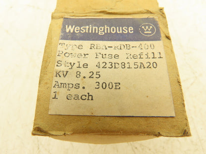 Westinghouse 423D815A20 Power Fuse Refill 8.25kV 300 E Amp Rating Standard Speed