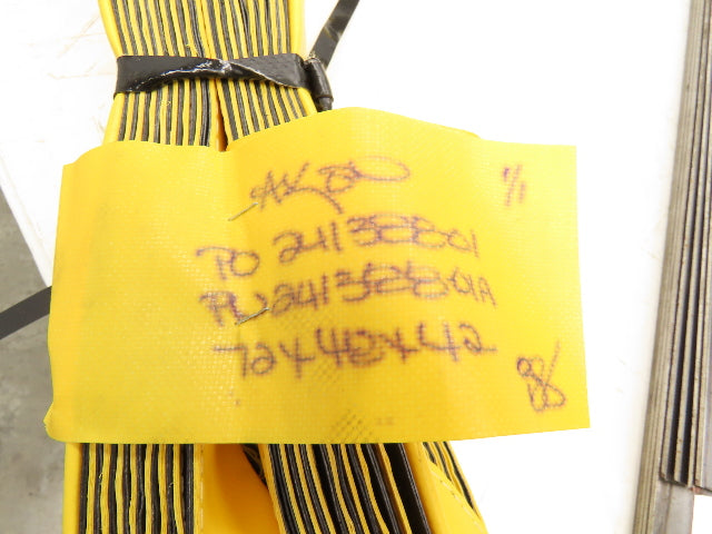 Akon Lift Table Bellows 72x42x42" Bolt On Bars Black Yellow Fire Retardant Vinyl