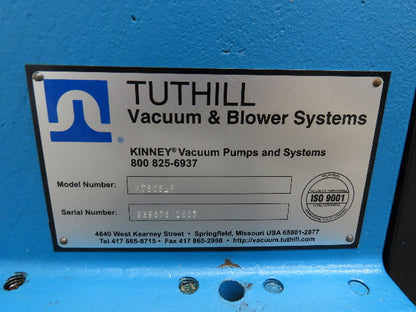 Tuthill KT 505LP Kinney Rotary Piston Vacuum Pump Blower 4" ANSI Inlet