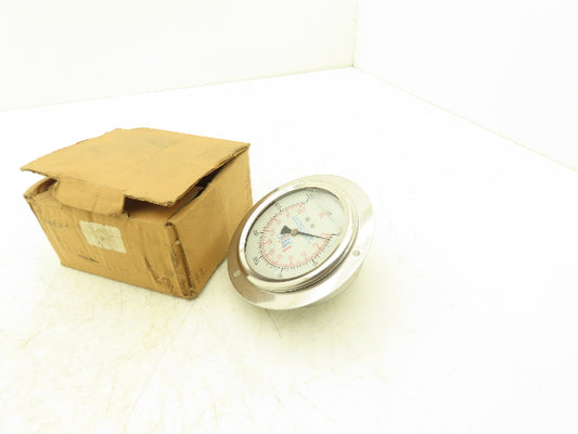 DMIC 1/2"NPT LBM FF 3000PSI Glycerin Filled 4" Stainless Steel Face 1/2" NPT