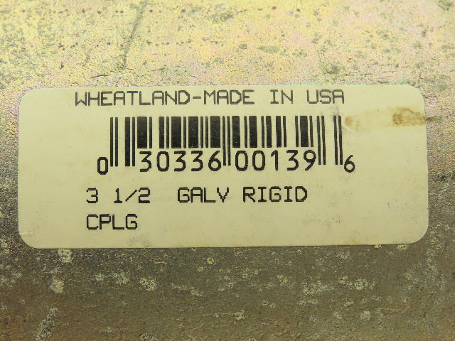 Wheatland 3-1/2" Rigid Galvanized Conduit Coupling Lot of 3
