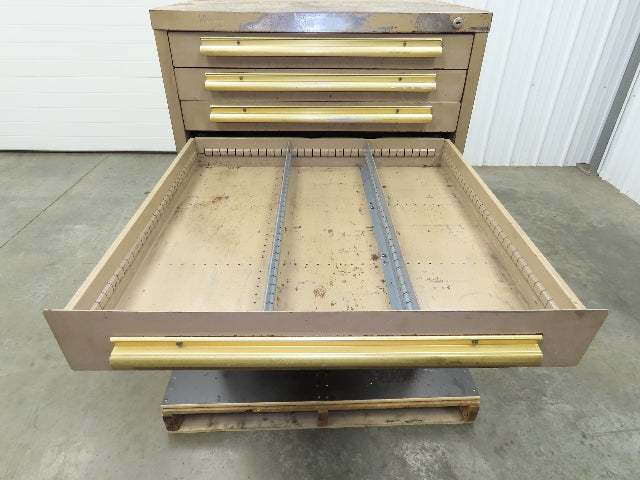 Equipto Modular Steel 7 Drawer Industrial Tool Cabinet 30x29x44" Stanley Vidmar