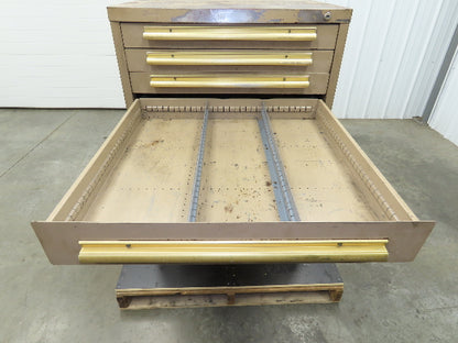 Equipto Modular Steel 7 Drawer Industrial Tool Cabinet 30x29x44" Stanley Vidmar