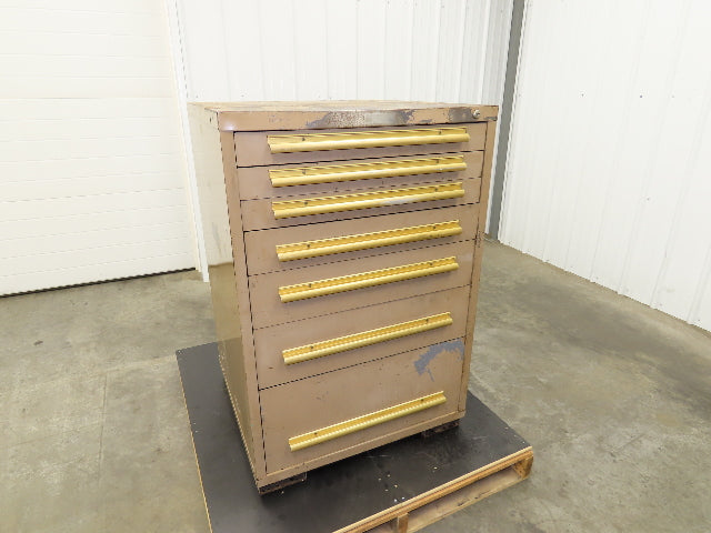 Equipto Modular Steel 7 Drawer Industrial Tool Cabinet 30x29x44" Stanley Vidmar