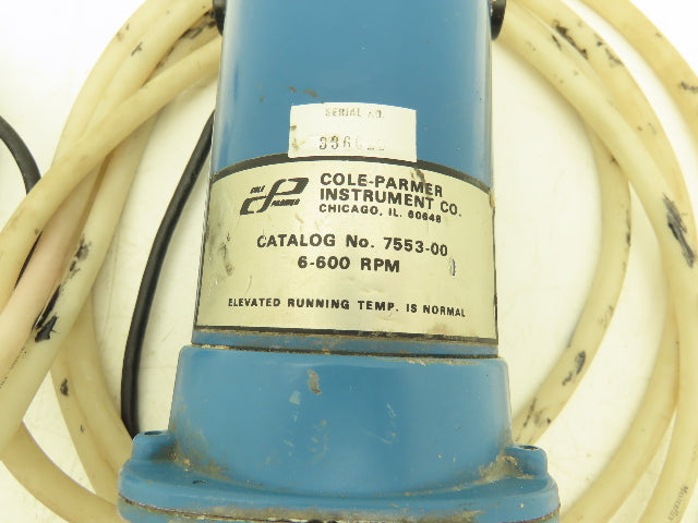 Cole-Parmer 7553-00 MasterFlex Peristaltic Metering Pump 6-600 RPM W/Controller