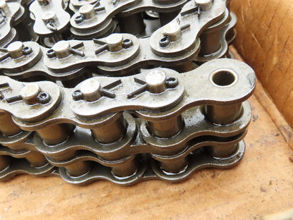 Tsubaki RS80-2 #80 Double Roller Chain Cotter Pin Connected W/Connector Link 48"