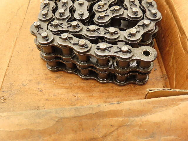 Tsubaki RS80-2 #80 Double Roller Chain Cotter Pin Connected W/Connector Link 48"