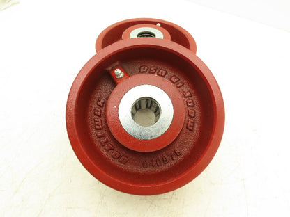 Hamilton 040875 Cast Iron Steel Caster Wheel 6" Dia 2.5" Width 1" Bore Lot of 2