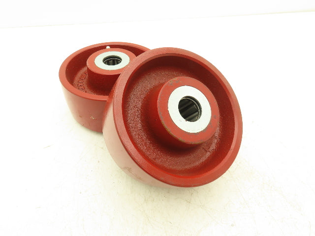 Hamilton 040875 Cast Iron Steel Caster Wheel 6" Dia 2.5" Width 1" Bore Lot of 2