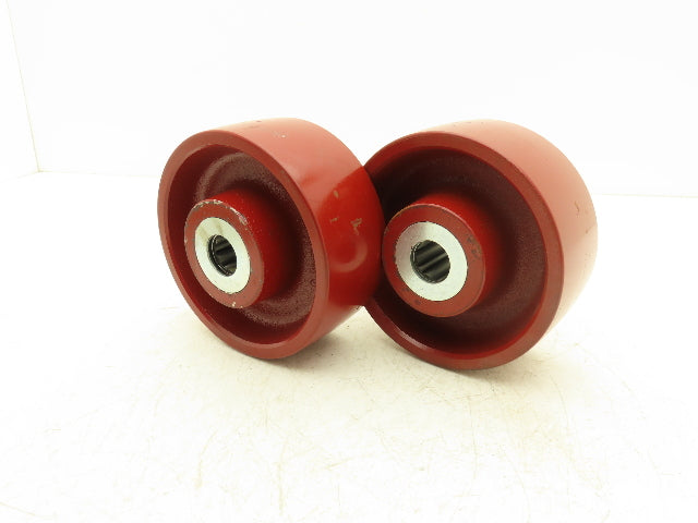 Hamilton 040875 Cast Iron Steel Caster Wheel 6" Dia 2.5" Width 1" Bore Lot of 2