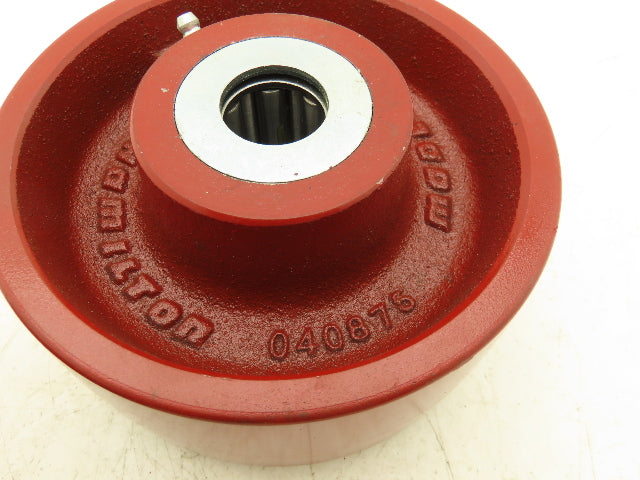 Hamilton 040875 Cast Iron Steel Caster Wheel 6" Dia 2.5" Width 1" Bore Lot of 2