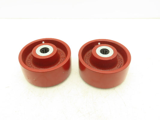 Hamilton 040875 Cast Iron Steel Caster Wheel 6" Dia 2.5" Width 1" Bore Lot of 2