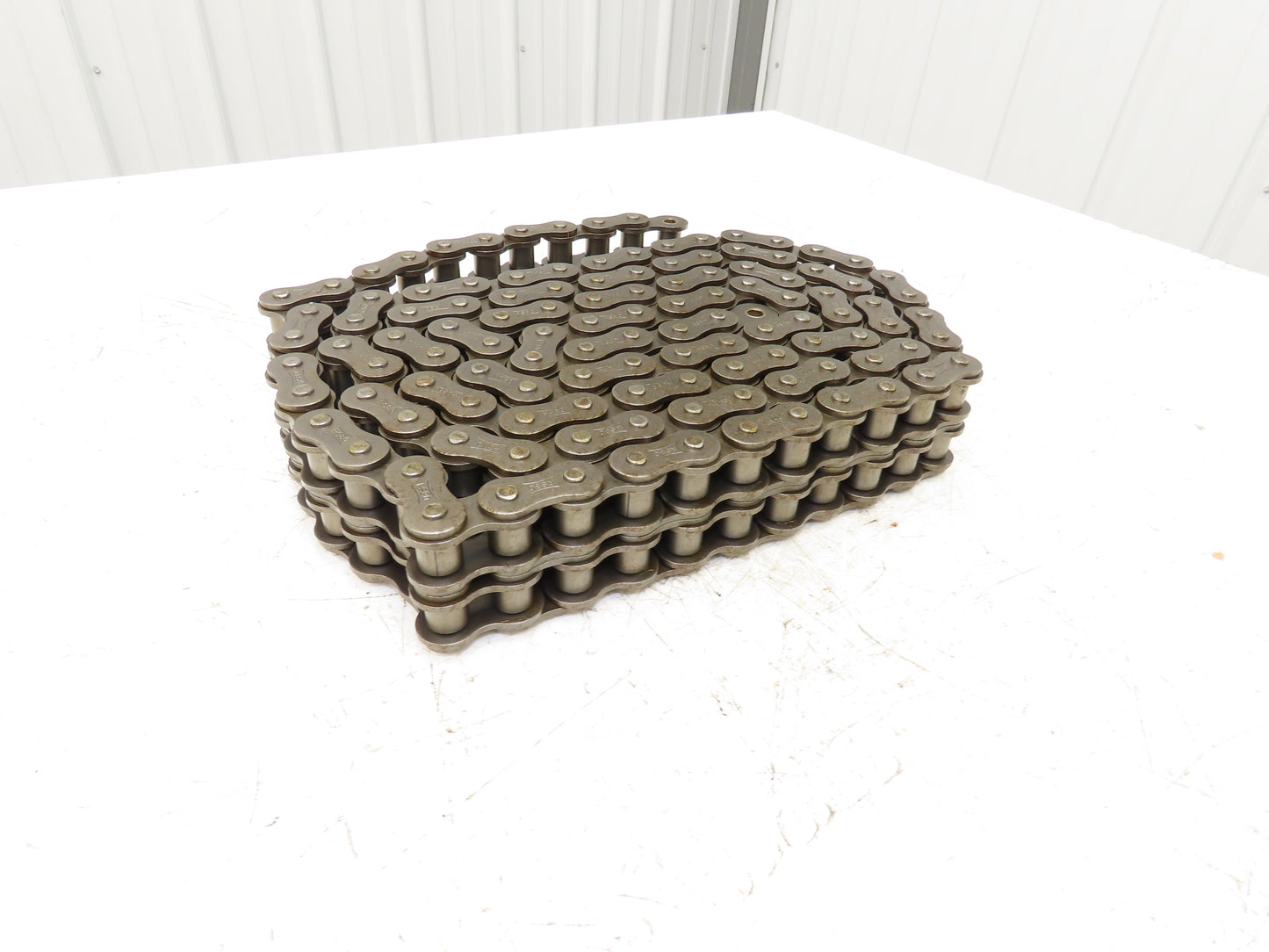 Tsubaki RS80-2 #80 Double Roller Chain Riveted W/Connecting Link 10' Length