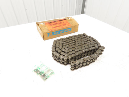 Tsubaki RS80-2 #80 Double Roller Chain Riveted W/Connecting Link 10' Length