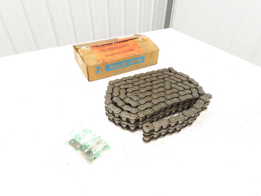 Tsubaki RS80-2 #80 Double Roller Chain Riveted W/Connecting Link 10' Length