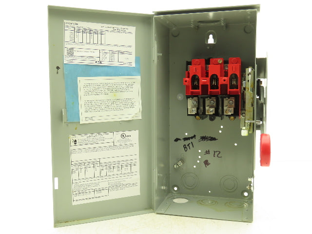 Eaton DH361URK Non Fusible Disconnect Safety Switch 30A 600V 3Ph NEMA 3R