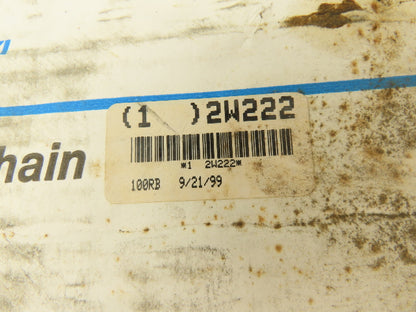 Tsubaki RS100 #100 Roller Chain Riveted W/Connector Link 10 Feet Length