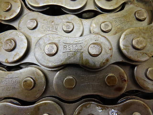 Tsubaki RS100 #100 Roller Chain Riveted W/Connector Link 10 Feet Length