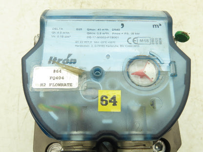 Itron Delta G25 Rotary Volumetric Flow Meter DN40 1.5"npt 232psi 9-Digit Index