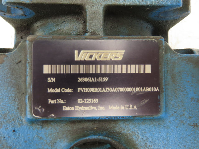 Vickers PVH098R01AJ30A070000001001AB010A Piston Pump