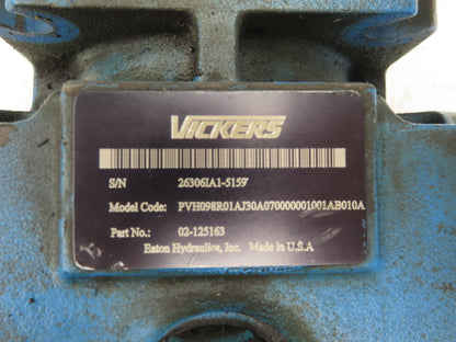 Vickers PVH098R01AJ30A070000001001AB010A Piston Pump