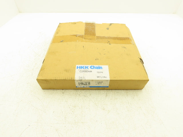 HKK C2080HR Roller Chain W/3 Connector Links 10 Feet Length 60 Links