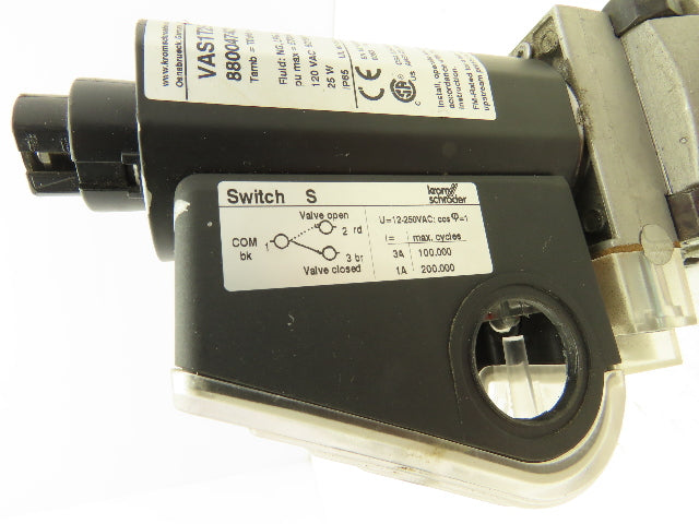 Krom Schroder VAS1T25N/NQSL Solenoid Valve 1"NPT Air/Gas 120VAC 88004740