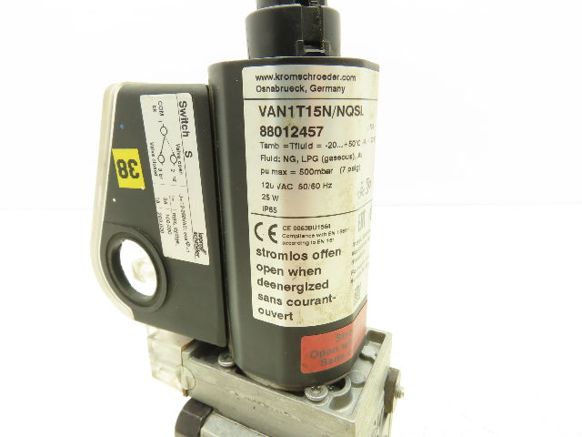 Krom Schroder VAN1T15N/NQSL Solenoid Valve 1/2"NPT Air/Gas 120VAC 88012457