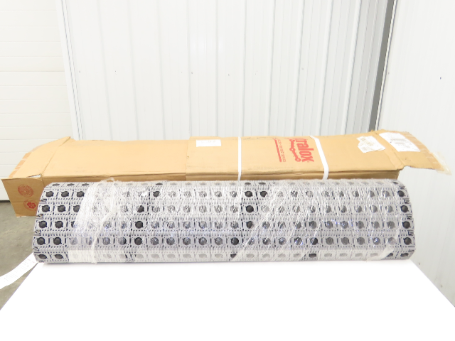 Intralox 400 Series 48"W 60° Angled Roller Top Plastic Conveyor Belt Gray 6' 8"L