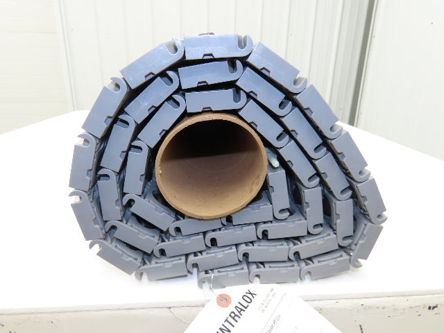 Intralox 400 Series 48"W 60° Angled Roller Top Plastic Conveyor Belt Gray 6' 8"L