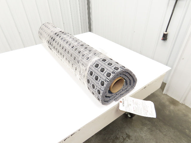 Intralox 400 Series 48"W 60° Angled Roller Top Plastic Conveyor Belt Gray 6' 8"L