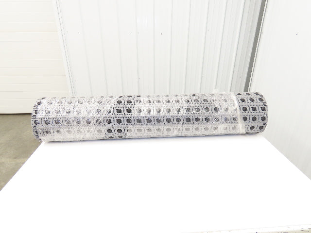 Intralox 400 Series 48"W 60° Angled Roller Top Plastic Conveyor Belt Gray 6' 8"L