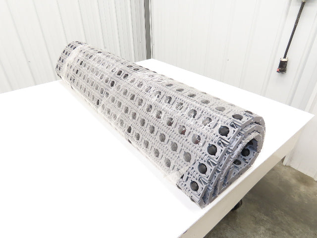 Intralox 400 Series 48"W 60° Angled Roller Top Plastic Conveyor Belt Gray 6' 8"L