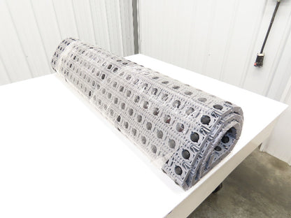 Intralox 400 Series 48"W 60° Angled Roller Top Plastic Conveyor Belt Gray 6' 8"L