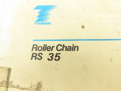 Tsubaki 2W092 #35 Roller Chain Riveted 10 Feet Length Lot Of 2