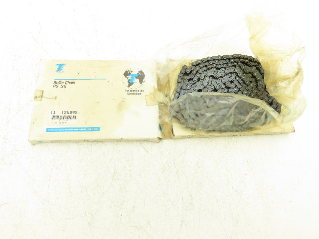 Tsubaki 2W092 #35 Roller Chain Riveted 10 Feet Length Lot Of 2