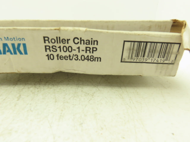 Tsubaki RS100-1-RP #100 Roller Chain Riveted W/Connecting Link 5 Foot Length