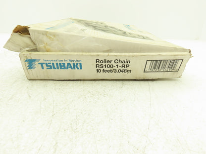 Tsubaki RS100-1-RP #100 Roller Chain Riveted W/Connecting Link 5 Foot Length
