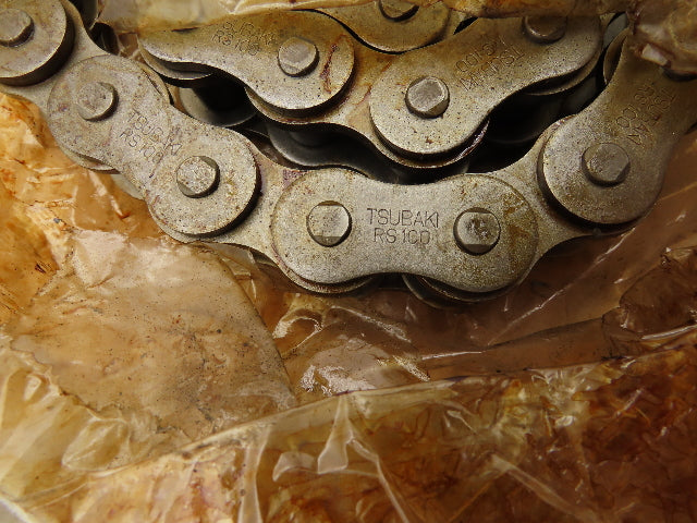 Tsubaki RS100-1-RP #100 Roller Chain Riveted W/Connecting Link 5 Foot Length