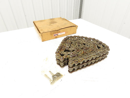 Tsubaki RS100-2 #100 Double Roller Chain W/Connecting Link 10 Feet Length