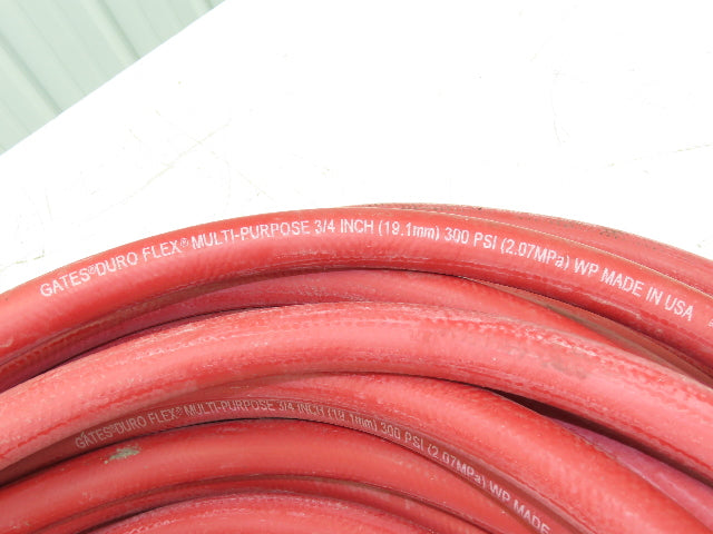 Gates 3200-0013 Duro Flex 3/4" Multi-Purpose Rubber Hose 300psi Red 100'