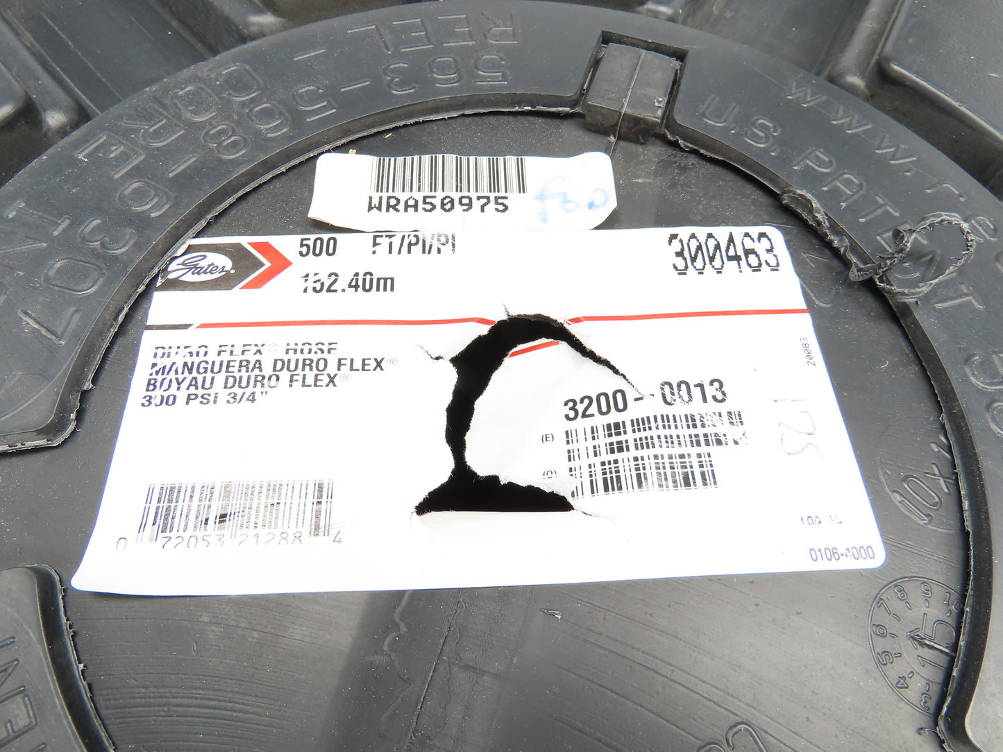 Gates 3200-0013 Duro Flex 3/4" Multi-Purpose Rubber Hose 300psi Red 175' Spool