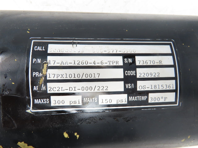 Sunsource 17-AA-1260-4-6-TPR Shell & Tube Heat Exchanger 1.5x2"NPT 4-Pass 300psi