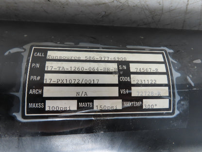 Sunsource 17-TA-1260-064-BR-R Shell & Tube Heat Exchanger 4-Pass *Cracked Bonnet