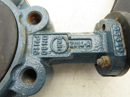 Ebro Z014-A 3" Lug Butterfly Valve DN80 CF8M Stainless Disc Resilient Seat