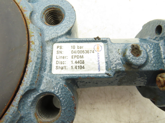 Ebro Z014-A 3" Lug Butterfly Valve DN80 CF8M Stainless Disc Resilient Seat